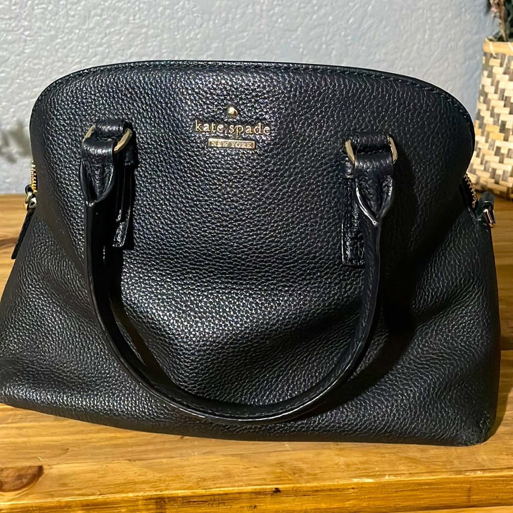 Kate spade black pebble leather handbag - Picture 1 of 5